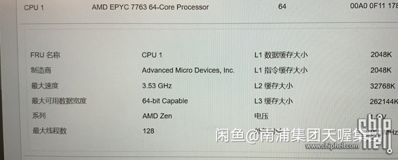 Появилось изображение 64-ядерного процессора AMD EPYC 7763 на архитектуре Zen 3