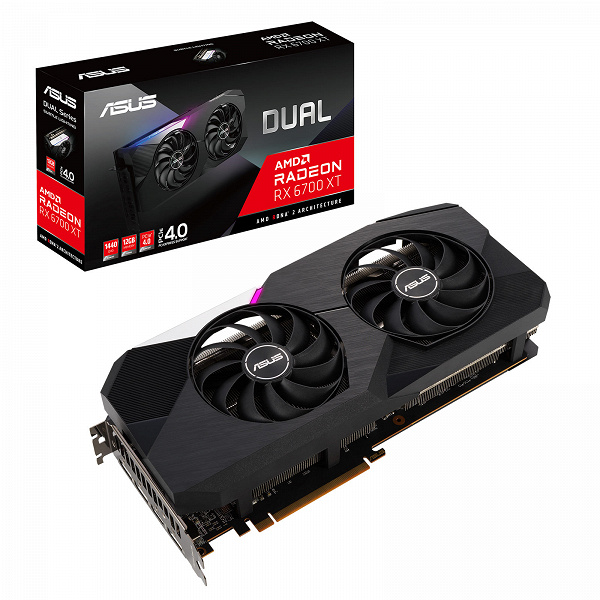 Компания Asus дополнила серии видеокарт ROG Strix, TUF Gaming и Dual моделями на базе AMD Radeon RX 6700 XT