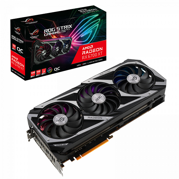 Компания Asus дополнила серии видеокарт ROG Strix, TUF Gaming и Dual моделями на базе AMD Radeon RX 6700 XT