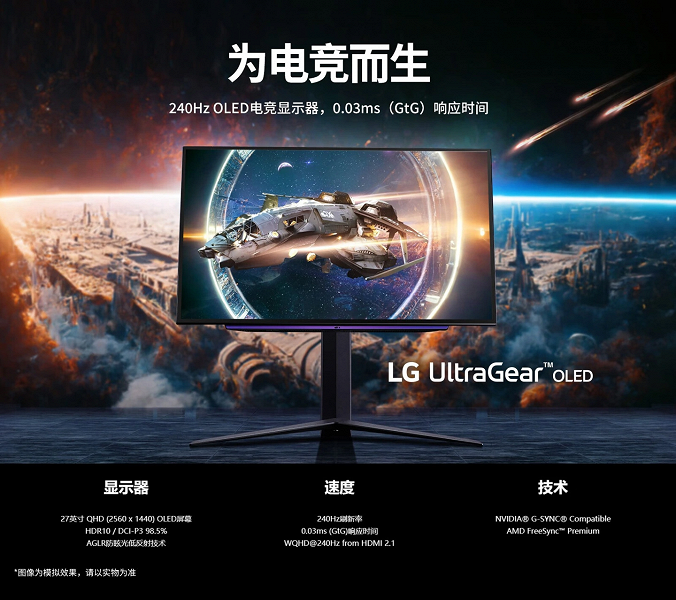 Первые в мире 240-герцевые OLED-мониторы от LG выходят в Китае: цены уже объявлены