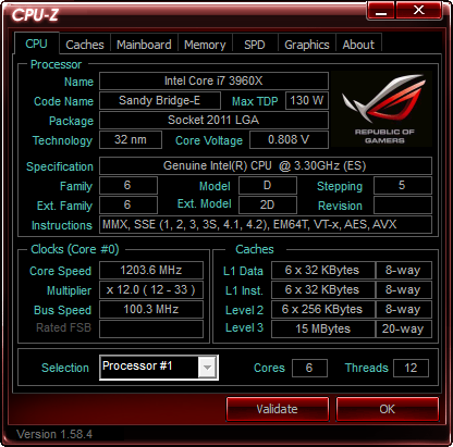 CPU-Z в стиле ROG