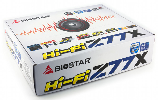 Упаковка материнской платаы Biostar Hi-Fi Z77X