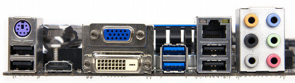 Разъемы задней панели материнской платы Biostar Hi-Fi Z77X