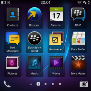 Скриншот BlackBerry Q5