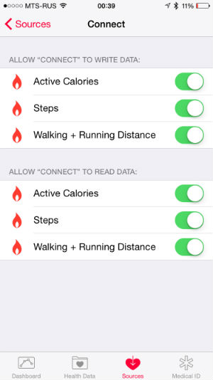 Скриншот приложения Apple Health