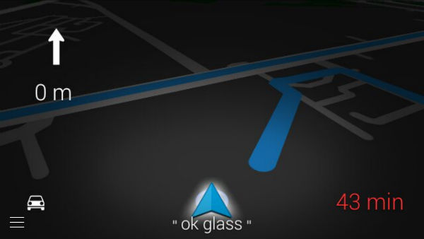 Снимок экрана Google Glass