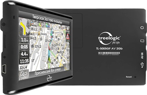 Автомобильные навигаторы Treelogic TL-5005GF AV GPRS и TL-5005GF AV HD 2GB