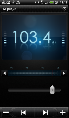 Обзор HTC Evo 3D. Скриншоты. Радиоприемник, ручная настройка частоты