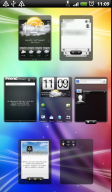 Обзор HTC Evo 3D. Скриншоты. Обзор всех вкладок основного экрана