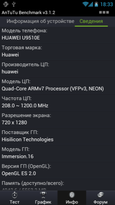 Обзор Huawei Ascend D1 Quad XL. Скриншоты. Информация о коммуникаторе
