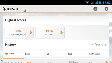 Обзор Huawei Hero 3. Скриншоты. 3DMark, Ice Storm
