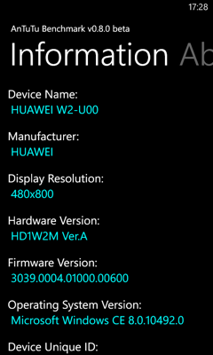 Обзор Huawei W2. Скриншоты. AnTuTu