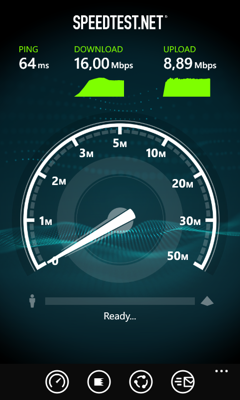 Обзор Nokia Lumia 625. Скриншоты. Скорость мобильного соединения