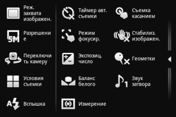 Обзор Sony Ericsson Xperia mini pro. Скриншоты. Настройки фотосъёмки