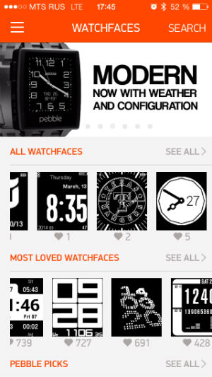 iOS-приложение для умных часов Pebble
