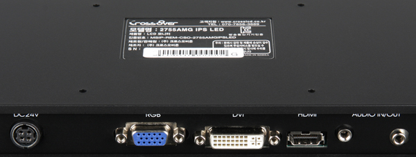 ЖК-монитор CrossOver 2755AMG, разъемы