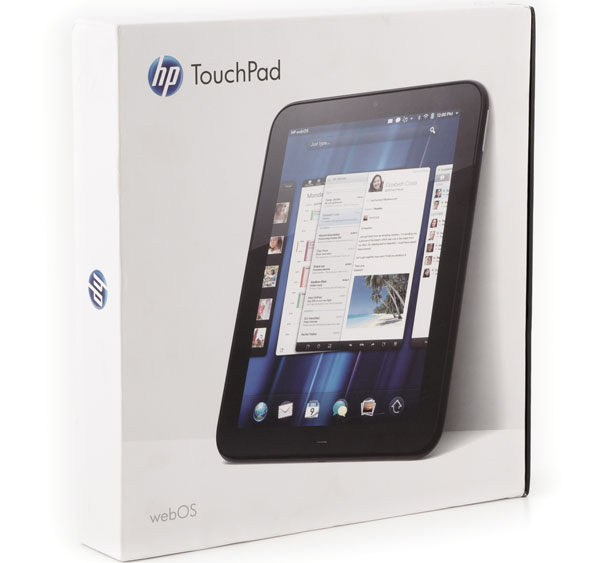 Коробка с планшетом HP TouchPad