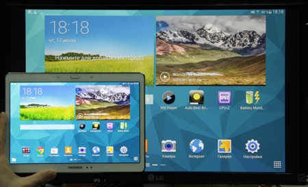 Обзор планшета Samsung Galaxy Tab S 10.5. MHL — вывод на монитор