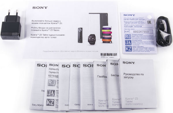 Внешний вид планшета Sony Xperia Z2 Tablet