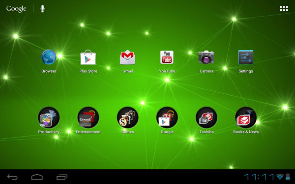 Скриншот Toshiba Excite 7.7