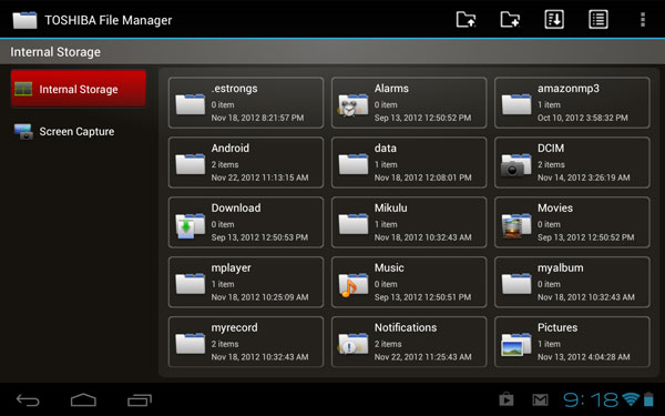 Скриншот Toshiba Excite 7.7