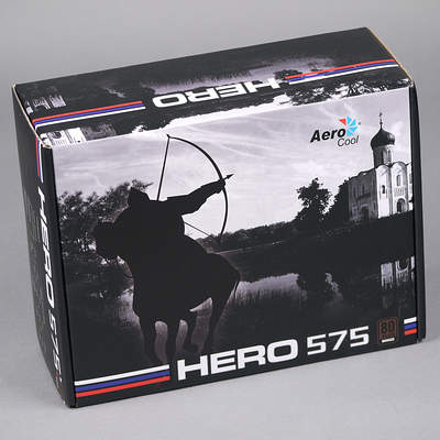 Упаковка блока питания Aerocool Hero 575