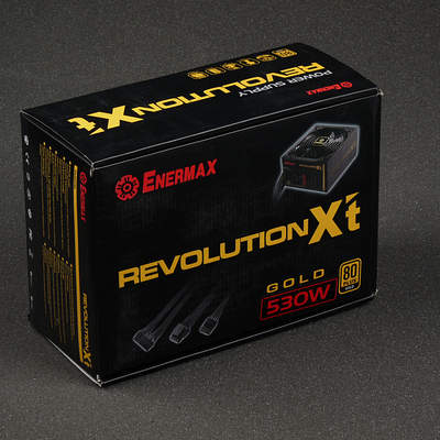Упаковка блока питания Enermax Revolution X’t 530W (ERX530AWT)