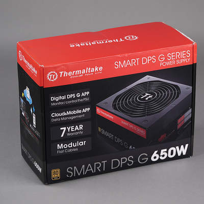 Упаковка блока питания Thermaltake Smart DPS G 650W Gold (SPG-650DH3CCG)