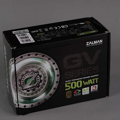 Упаковка блока питания Zalman ZM500-GV