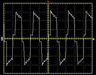 форма сигнала ИБП Krauler iMAG-700 при работе на нагрузку 350 Вт
