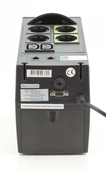 ИБП Krauler Gyper GPR-850, задняя панель