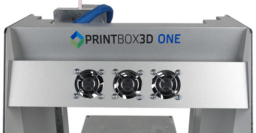 3D-принтер PrintBox3D One, система охлаждения модели, вид сзади