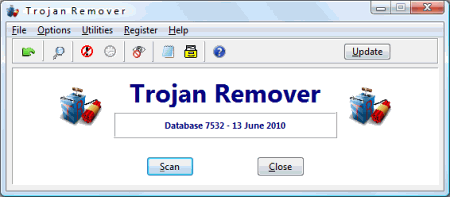 Интерфейс Trojan Remover
