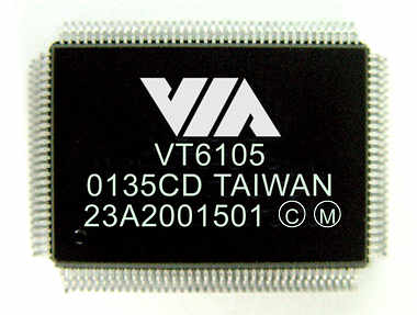 Новый 3-in-1 Fast Ethernet контроллер Rhine III VT6105 от VIA