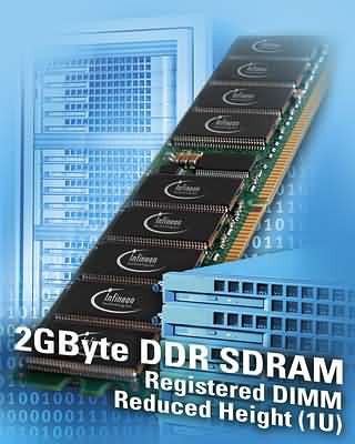 Infineon представила 1 Гб и 2 Гб модули DDR SDRAM