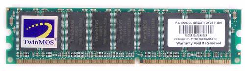 Фото дня: 512 Мб модули PC3200 DDR SDRAM от TwinMOS с ECC и CL=2