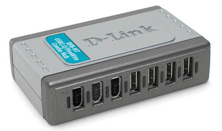 QuickMedia DFB-H7: семипортовый USB 2.0/FireWire разветвитель D-Link