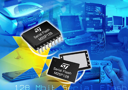 M25P128: 128-Мбит чип последовательной флэш-памяти от STMicroelectronics