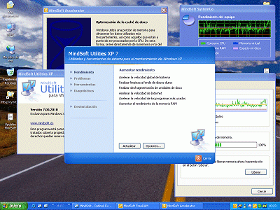 Интерфейс программы MindSoft Utilities XP