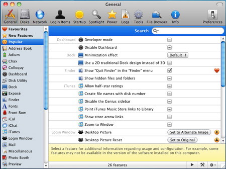 MacPilot — утилита для управления скрытыми настройками Mac OS X и приложений
