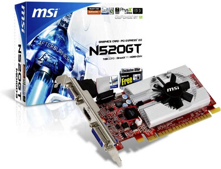 3D-карта MSI N520GT-MD1GD3/LP