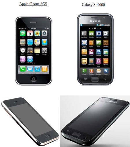 Apple в иске указывает схожесть iPhone и смартфонов Samsung
