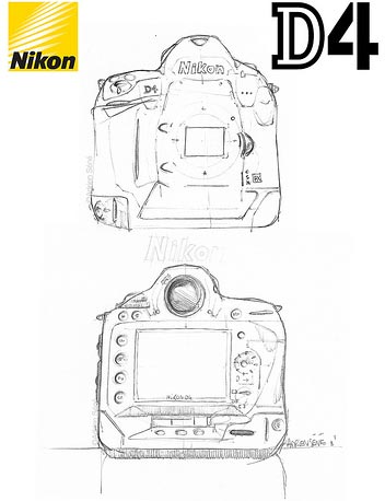 Так будет выглядеть Nikon D4 по мнению Adrien Séné