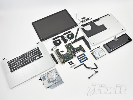 Разобранный MacBook Pro 15