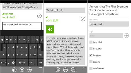  Evernote  Windows Phone 7