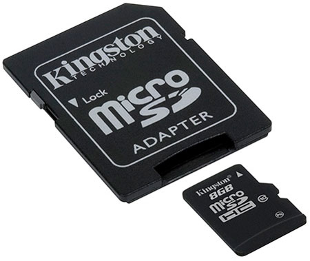 Карта памяти microSDHC Class 10 объемом 8 ГБ