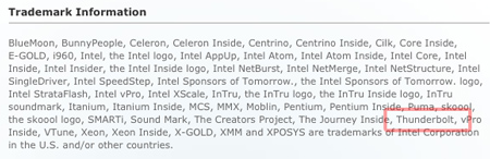 На сайте Intel указано, что Thunderbolt — торговая марка Intel