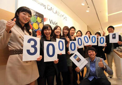 Суммарные продажи смартфонов Samsung Galaxy превысили 30 миллионов