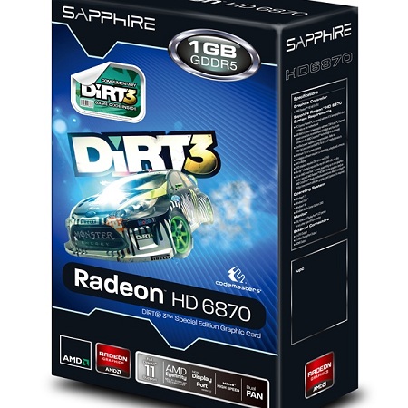 SAPPHIRE HD 6870 1G GDDR5 Dirt3 Edition