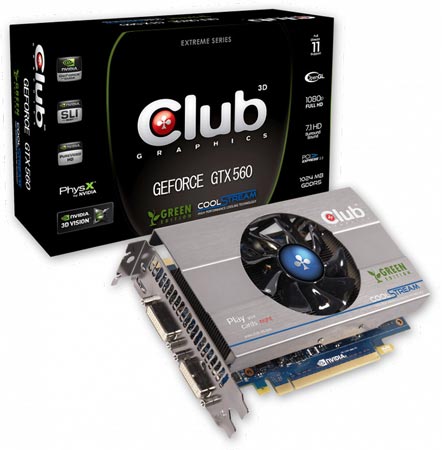  Club 3D GeForce GTX 560 Green Edition